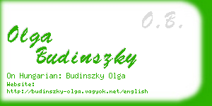 olga budinszky business card